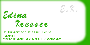 edina kresser business card